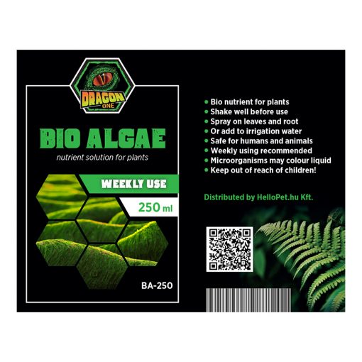 DragonOne Bio Algae Élő algás bio tápoldat növényeknek | 250 ml