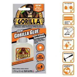 Gorilla Glue Clear Kristálytiszta ragasztó nem habzó formulával | 50 ml