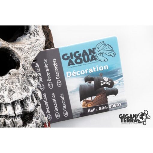 GiganTerra Pirate Skull 607 Kalóz koponya dekoráció és búvóhely