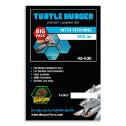 DragonOne TurtleBurger Prémium Vízi- és mocsári teknős eledel | 800 ml