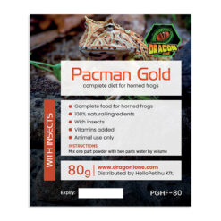DragonOne Pacman Gold Prémium szarvasbéka táp - Rovarral | 80g