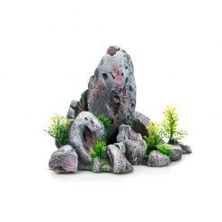 GiganTerra Vulkanikus szikla dekoráció kis növényekkel