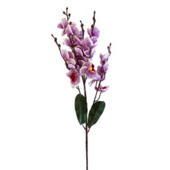 Bugs-World Hajlítható szárú lila-fehér orchidea műnövény | 65 cm