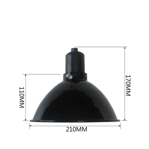 Nomoy Pet Shiny Deep Dome Fényes fekete lámpabúra | 300W
